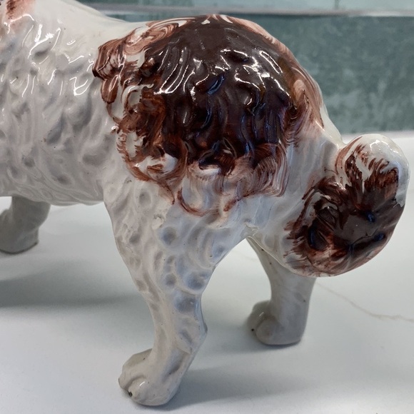 Single Standing St. Bernard Staffordshire Figurine c 1890 (Victorian era) - Picture 4 of 6